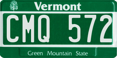 VT license plate CMQ572