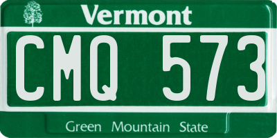 VT license plate CMQ573