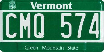 VT license plate CMQ574
