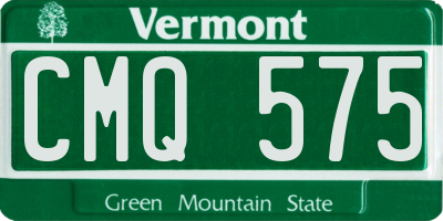 VT license plate CMQ575