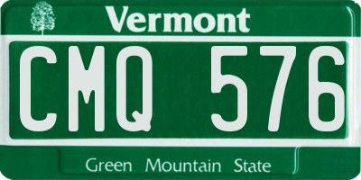 VT license plate CMQ576