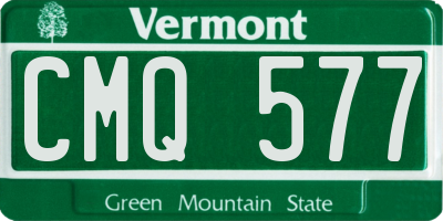 VT license plate CMQ577