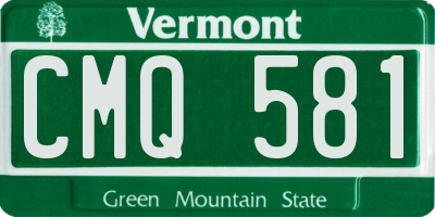 VT license plate CMQ581