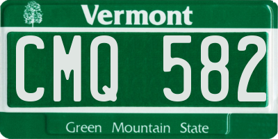 VT license plate CMQ582