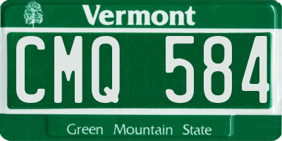 VT license plate CMQ584