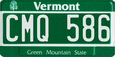 VT license plate CMQ586