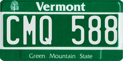 VT license plate CMQ588