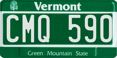 VT license plate CMQ590