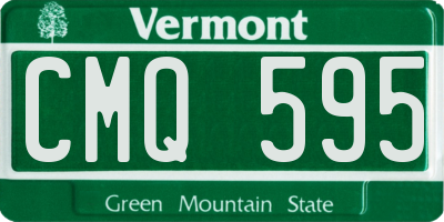 VT license plate CMQ595
