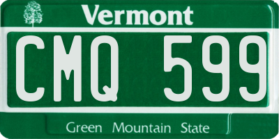 VT license plate CMQ599