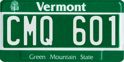 VT license plate CMQ601