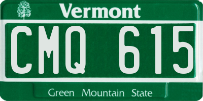 VT license plate CMQ615
