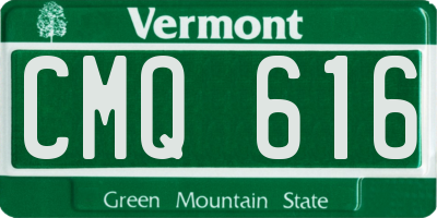 VT license plate CMQ616