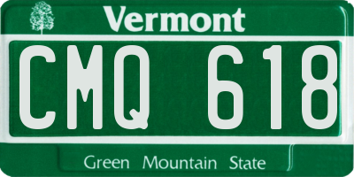 VT license plate CMQ618