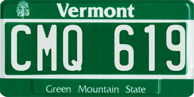 VT license plate CMQ619