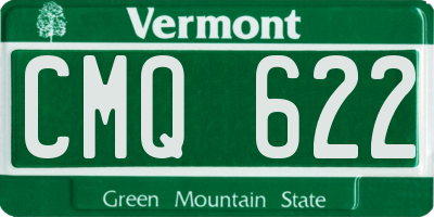 VT license plate CMQ622
