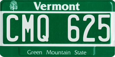 VT license plate CMQ625
