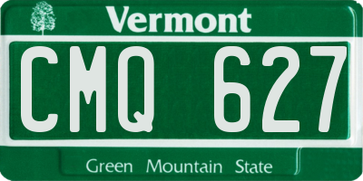 VT license plate CMQ627