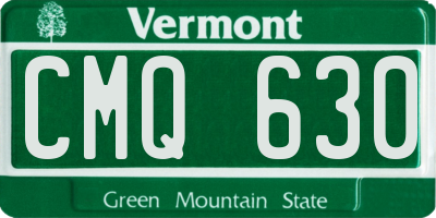 VT license plate CMQ630