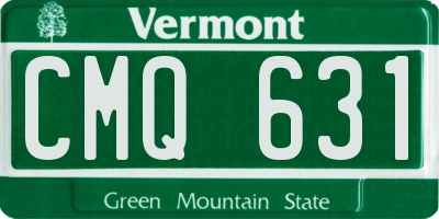 VT license plate CMQ631