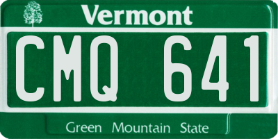 VT license plate CMQ641