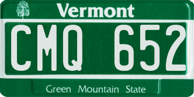 VT license plate CMQ652