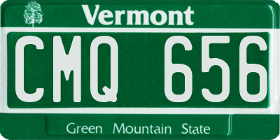 VT license plate CMQ656