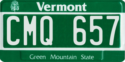 VT license plate CMQ657