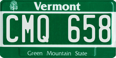 VT license plate CMQ658