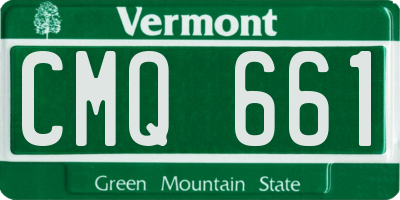 VT license plate CMQ661