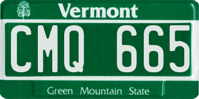 VT license plate CMQ665