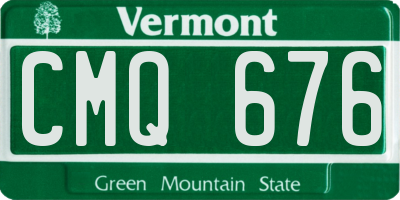 VT license plate CMQ676