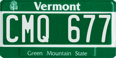 VT license plate CMQ677
