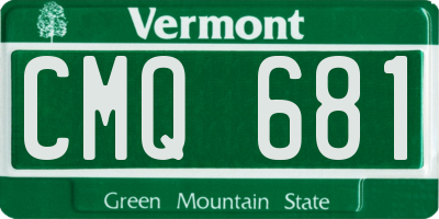 VT license plate CMQ681