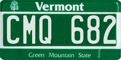 VT license plate CMQ682