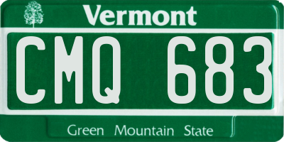 VT license plate CMQ683