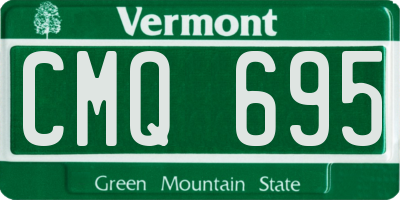 VT license plate CMQ695