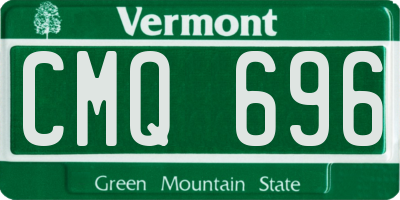 VT license plate CMQ696