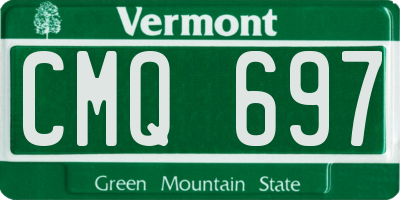 VT license plate CMQ697