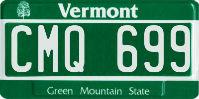 VT license plate CMQ699