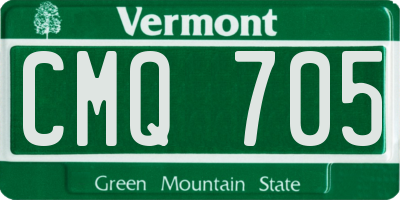 VT license plate CMQ705