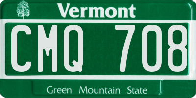 VT license plate CMQ708