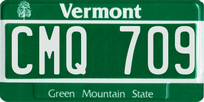 VT license plate CMQ709