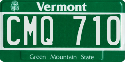 VT license plate CMQ710