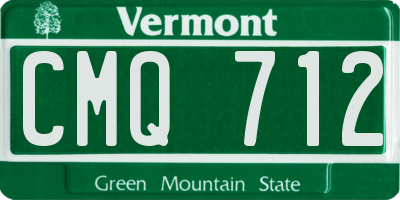 VT license plate CMQ712