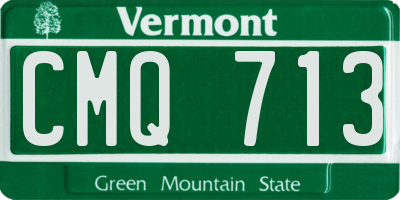 VT license plate CMQ713