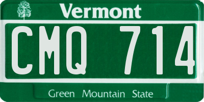VT license plate CMQ714