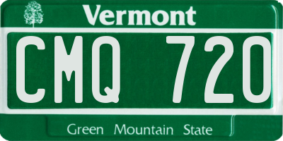 VT license plate CMQ720