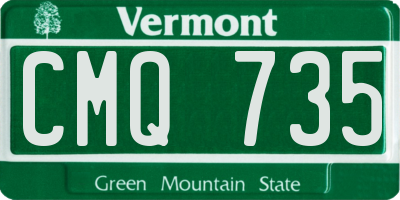 VT license plate CMQ735