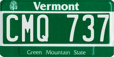 VT license plate CMQ737